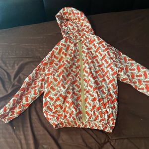 burberry orange and white kids jacket